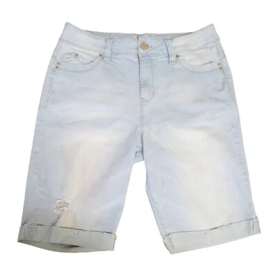 YMI Wanna Betta Butt High Rise Light Wash Bermuda Shorts Womens Size 11/30 Denim - Image 1 of 4
