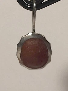 VTG. MODERNIST DAVID URSO .925 Sterling Silver Resin Pierced Single Earrings - Picture 1 of 6