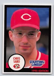 1990 CHRIS SABO - Kenner Starting Lineup Card - CINCINNATI REDS (BLUE) - Bild 1 von 2