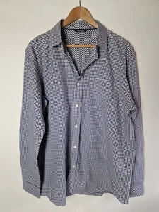 Men’s Rohan Shirt Blue Worldview Checked Button Down Collared Pocket Large - Picture 1 of 4