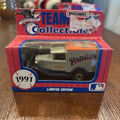 SAN DIEGO PADRES   1991 MATCHBOX FORD MODEL A TRUCK   Die Cast.  New Old Stock. - Image 1 of 4