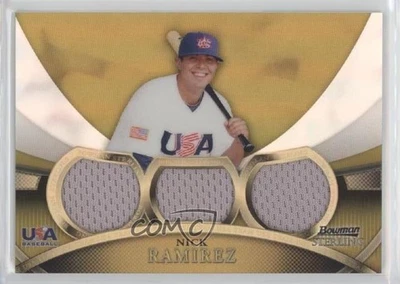 2010 Bowman Sterling USA Baseball Relics Triple Gold Refractor /50 Nick Ramirez - Image 1 of 2