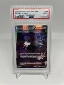 2017 Pokemon TCG Premium Trainer Hex Maniac Full Art XY Collection PSA 9 #75a/98 - Picture 1 of 2