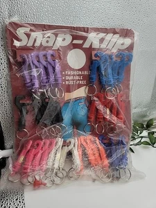 Llavero Snap Klip tienda exhibición 36 clips DE COLECCIÓN AÑOS 70 stock muerto retro sellado - Imagen 1 de 11