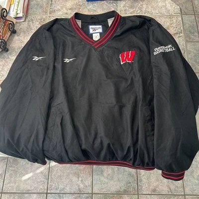 Chaqueta cortavientos pulóver vintage Reebok Wisconsin Badgers Foto 1 de 4