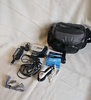 Sony Handycam DCR-DVD610 Hybrid Silver 40X Camcorder Touch *See Description* - Image 1 of 4
