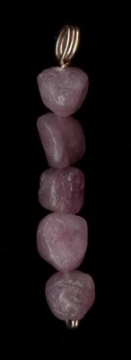 New 14K 1.57 Gram Solid Rose Gold Natural Pink Tourmaline Gemstone Pendant #rw - Image 1 of 3