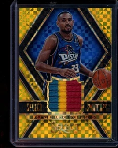 Grant Hill 2013-14 Select Swatches #63 Gold Prizm /10 Game Used 3 Colors HOF - Picture 1 of 2
