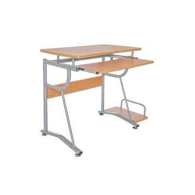 Estante de escritorio compacto para computadora con impresora de mesa pequeña Hutch ahorra espacio oficina en casa Foto 1 de 4