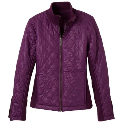 Chaqueta acolchada acolchada acolchada para mujer PRANA Diva en púrpura vid talla pequeña Foto 1 de 4