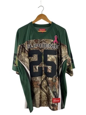 Supreme T 恤 25FW 乳腺癌意识足球球衣 L 聚酯纤维二手 — 第 1/4 张图片