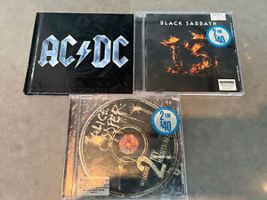 3X Rock CD’s ACDC, Alice Cooper, Black Sabbath