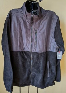 Beverly Hills Polo Club Men's Fleece Black Jacket Full Zip Size:Large *Brand New - Picture 1 of 5