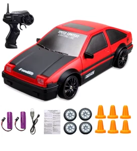 2.4G High speed Drift Rc Car 4WD Toy Remote Control AE86 Model GTR Vehicle Car R - Picture 1 of 25