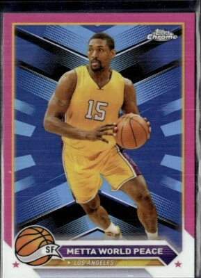 2023-24 TOPPS CHROME PINK #13 METTA WORLD PEACE  - Image 1 of 2