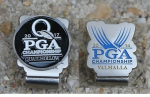PGA 2017 CODORNIZ logotipo hueco moneda marcador de pelota de golf 2014 VALHALLA sombrero clip gorra - Imagen 1 de 1