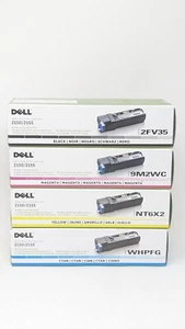 NEU Original 4er-Set Dell 2150/2155 Tonerkassetten - cyangelb magentaschwarz - Bild 1 von 6