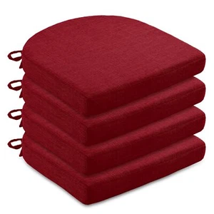 Chair Cushions for Dining Chairs 4 Pack - Memory Foam Chair Pads with Ties an... - Picture 1 of 7