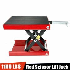 9" Wide Deck Motorcycle Center Scissor Lift Jack Hoist Stand Bikes ATV 1100LBS