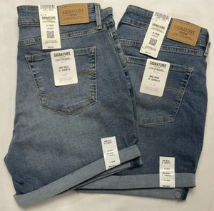 *2 Pair* Signature Gold Levi Strauss (Size 8 / W29) Women’s Mid Rise 5” Shorts - Picture 1 of 5