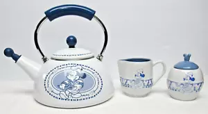 Disney Mickey Mouse Gourmet Metal Teapot Tea Pot, Cream Pitcher & Sugar Bowl Set - Picture 1 of 16