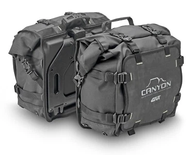 BMW F650GS 2009 GIVI GRT720 CANYON Side Bag Pair 25L + PL690 Pannier Rack - Image 1 of 4