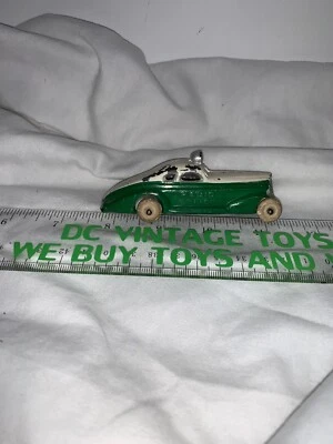 Barclay Toy 3 5/8" White & Green Early Slush Metal Radio Police Car BV-049 - Image 1 of 4