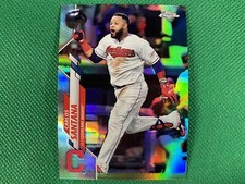2020 Topps Chrome Refractors #165 Carlos Santana Cleveland Indians