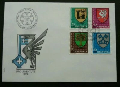 [SJ] Switzerland Pro Juventute Municipality Coat Of Arms 1978 (stamp FDC) - Image 1 of 4