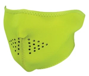 6' Seguridad Pública ALTA VISIBILIDAD CAL MEDIA MÁSCARA FACIAL NEOPRENO REVERSO A NEGRO - Imagen 1 de 12