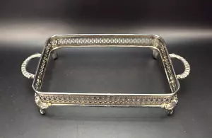 Vintage Silver plate Casserole Dish Handled Footed Stand International Silver Co - Picture 1 of 9
