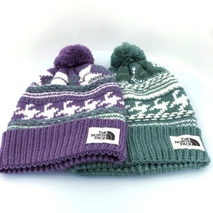 The North Face Fair Isle Pom Pom Beanie (choose color) One Size New - Picture 1 of 6