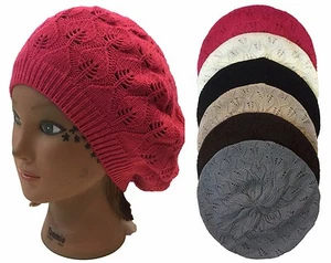 Mütze Kappe Damen Beanie gehäkelt Barett Strick Baggy - Bild 1 von 15