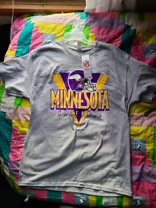 Minnesota Vikings Large Sized T-shirt NFL gray - Picture 1 of 13