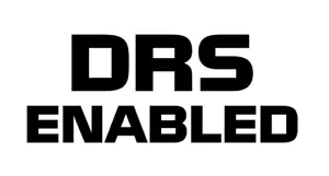 "DECALCOMANIA VINILE ""ABILITATA DRS"" PER AUTO CAMION FURGONE CARROZZERIA FINESTRINO ECC - SEGNO F1 DIVERTENTE - Foto 1 di 2