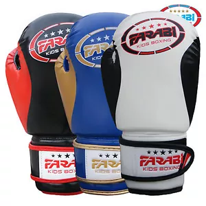 Farabi Kids Boxing Gloves MMA Muay Thai Sparring Training Punching Mitts - Picture 1 of 12