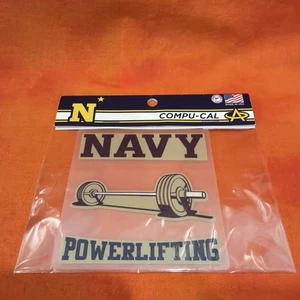 NAVY Naval Academy Midshipman POWERLIFTING DECAL Sticker - Picture 1 of 4