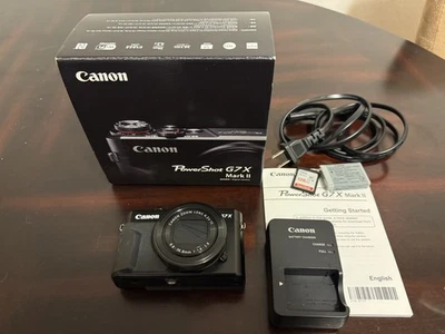 Canon PowerShot G7X Mark II 20.1MP Digital Camera, 1 Batteries 128GB SD   Mint! - Image 1 of 4