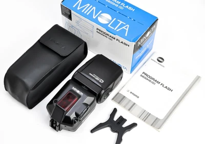 Unused in Box Minolta Program 5600HS 5600 HS D Shoe Mount Flash Sony 2438 - Image 1 of 4