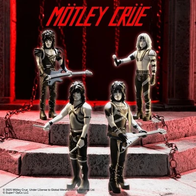 MOTLEY CRUE - SHOUT AT THE DEVIL - B & W - SUPER 7 FIGURAS DE REACCIÓN - SIN PERFORAR Foto 1 de 4