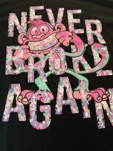 Never Broke Again Monkey Black T-Shirt LARGENew W Tag! & PInk Graphics! RARE! - Picture 1 of 12