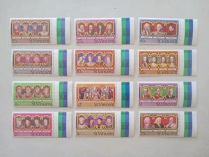 FRANCOBOLLI St. Vincent - Re e Regine MNH, set di 12 - Foto 1 di 1