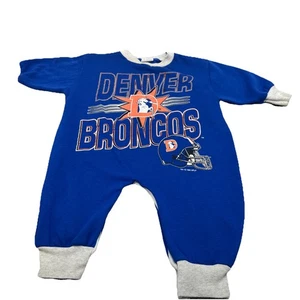 Pagliaccetto Denver Broncos pezzo unico, manica lunga, blu, taglia 2T, chiusura a scatto {DD}. - Foto 1 di 9