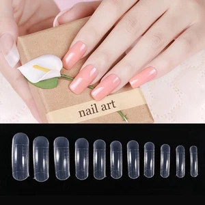 120 un. Doble Sistema Extensión Puntas de Uñas Falsas Puntas de Arte en Uñas Gel UV Hágalo Usted Mismo 1 FST - Imagen 1 de 19