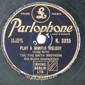 78 record in frame PLAY A SIMPLE MELODY / SILVER DOLLAR five smith brothers - Bild 1 von 3