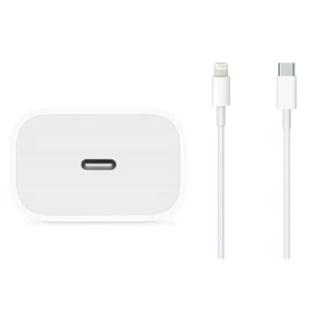 Apple 20 W fast charging Adapter and 1m Lighting Cable for iPhone- White (A1703) - Picture 1 of 7