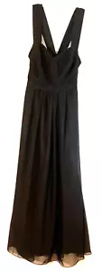 Romantisches schwarzes Kleid Größe ca. 2XL ärmellos schwarz Spitze Taille Korsett hinten sehr guter Zustand - Bild 1 von 8