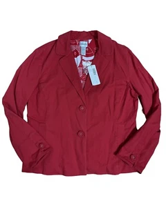NEU CHICO’S Damen Canvas Blazer Jacke Rot Gr. 2 - Bild 1 von 5