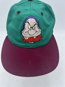 Grumpy Snow White Snapback Hat Cap YOUTH Disney Video Promo Vintage Never Worn