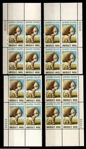 US Sc #1423 MNH 1971 Plate Block #32523 Matched Set American Wool Industry - Picture 1 of 1